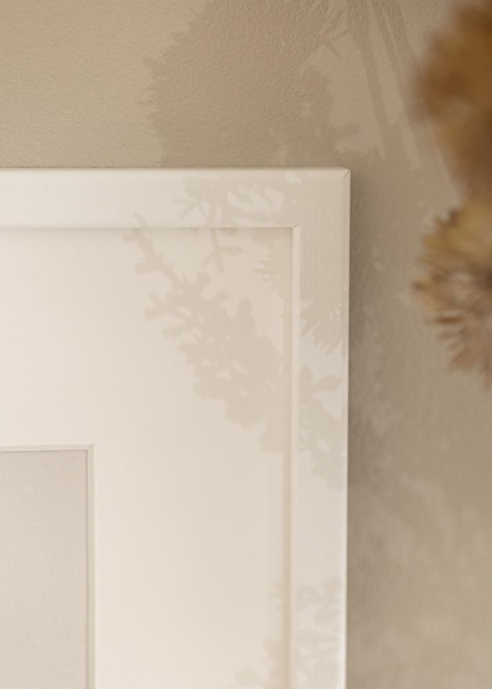 Cornice Kaspar Bianco 50x70 cm - Passe-partout Bianco 16x24 inches