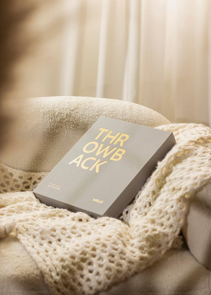 KAILA THROWBACK Grey - Coffee Table Photo Album (60 Pagine nere / 30 fogli)