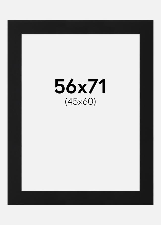 Passe-partout Nero Standard (Bordo interno bianco) 56x71 cm (45x60)