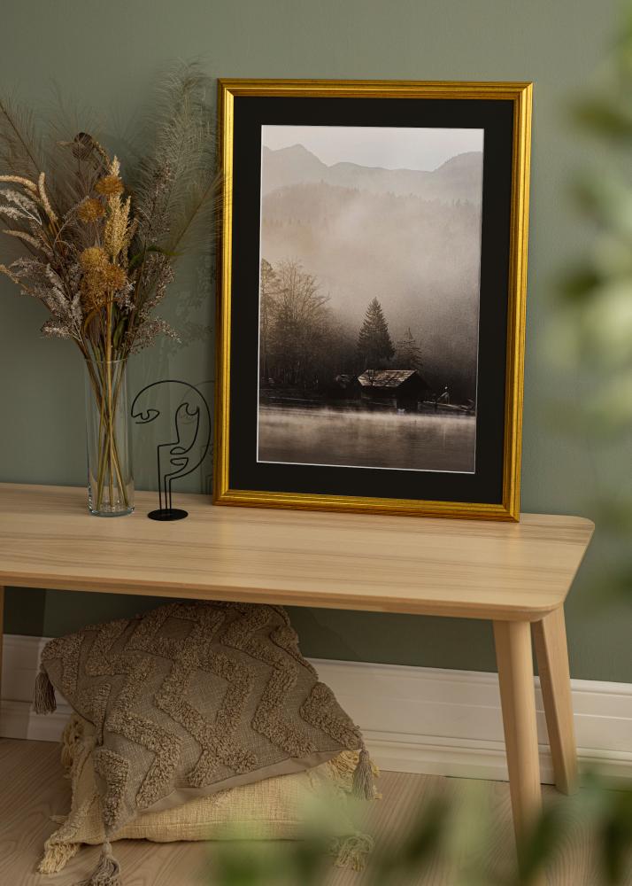 Cornice Västkusten Oro 50x60 cm - Passe-partout Nero 15x20 inches