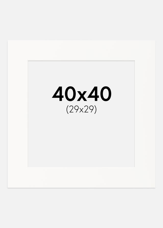 Passe-partout Offwhite (Bordo interno bianco) 40x40 cm (29x29)