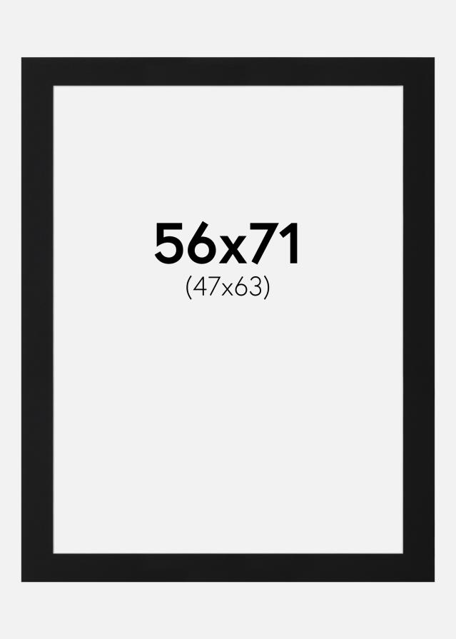 Passe-partout Nero Standard (Bordo interno bianco) 56x71 cm (47x63)