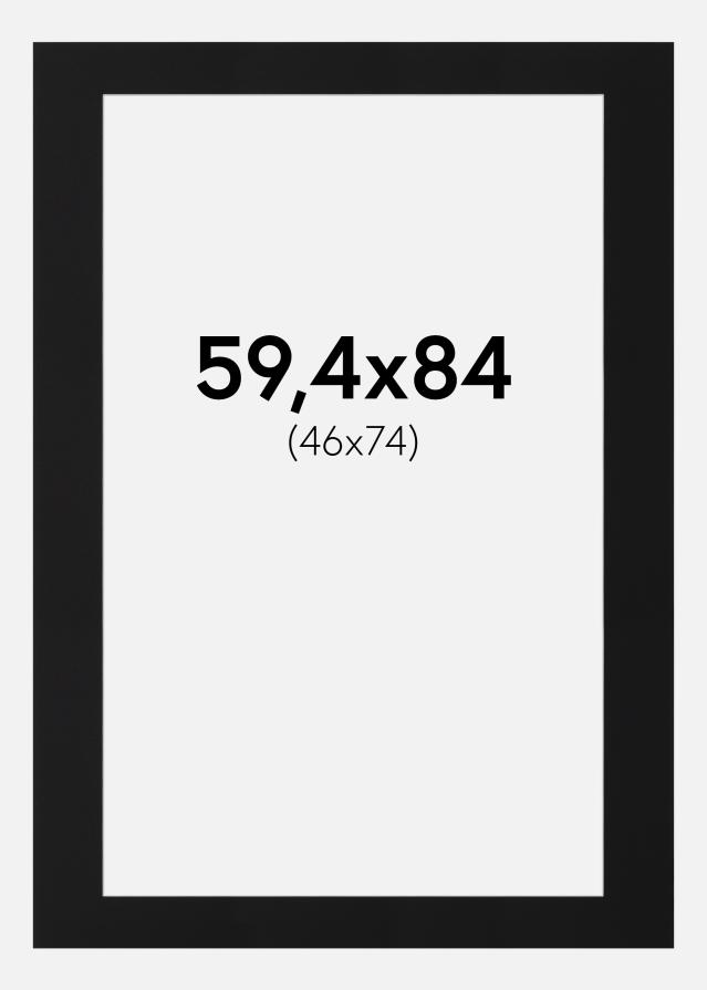 Passe-partout Nero Standard (Bordo interno bianco) 59,4x84 cm (46x74)