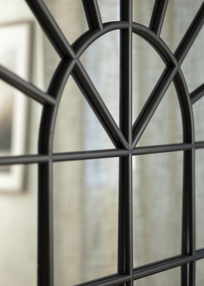Specchio Window Tall Dome Nero 103x180 cm
