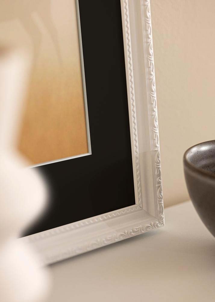 Cornice Abisko Bianco 24x30 cm - Passe-partout Nero 18x24 cm