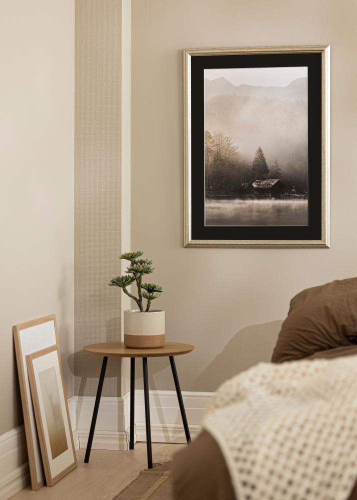 Cornice Västkusten Argento 70x100 cm - Passe-partout Nero 24x36 inches