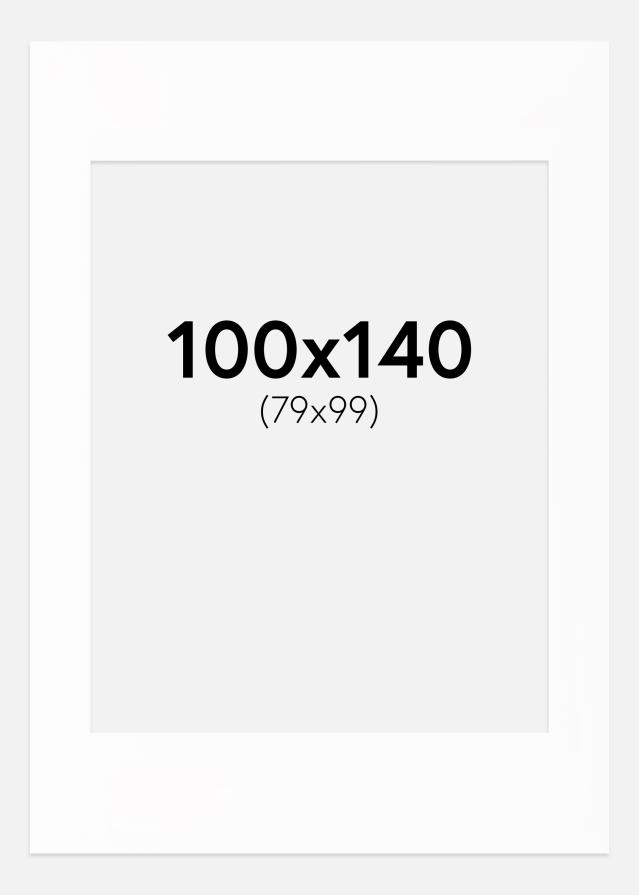 Passe-partout Canson Bianco (Bordo interno bianco) 100x140 cm (79x99)