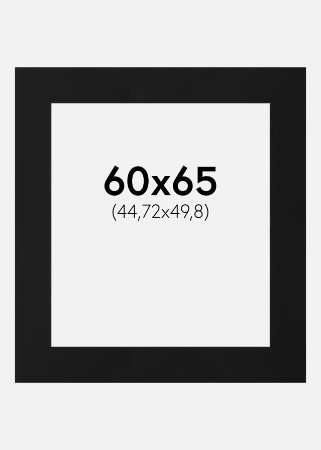 Passe-partout Nero Standard (Bordo interno bianco) 60x65 cm (44,72x49,8)