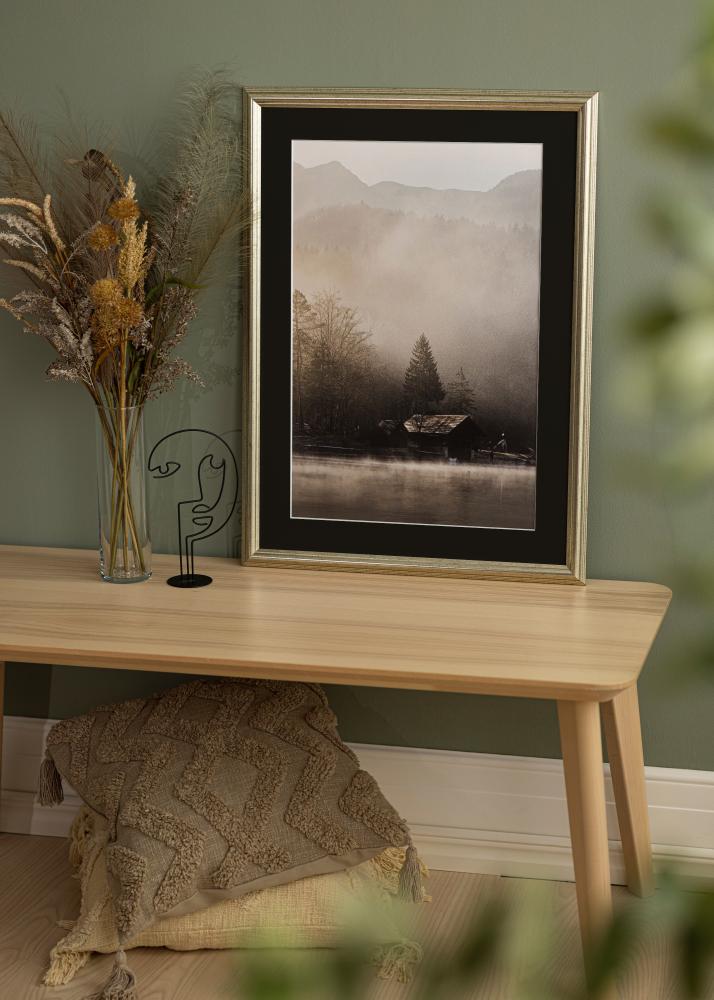Cornice Västkusten Argento 70x100 cm - Passe-partout Nero 24x36 inches