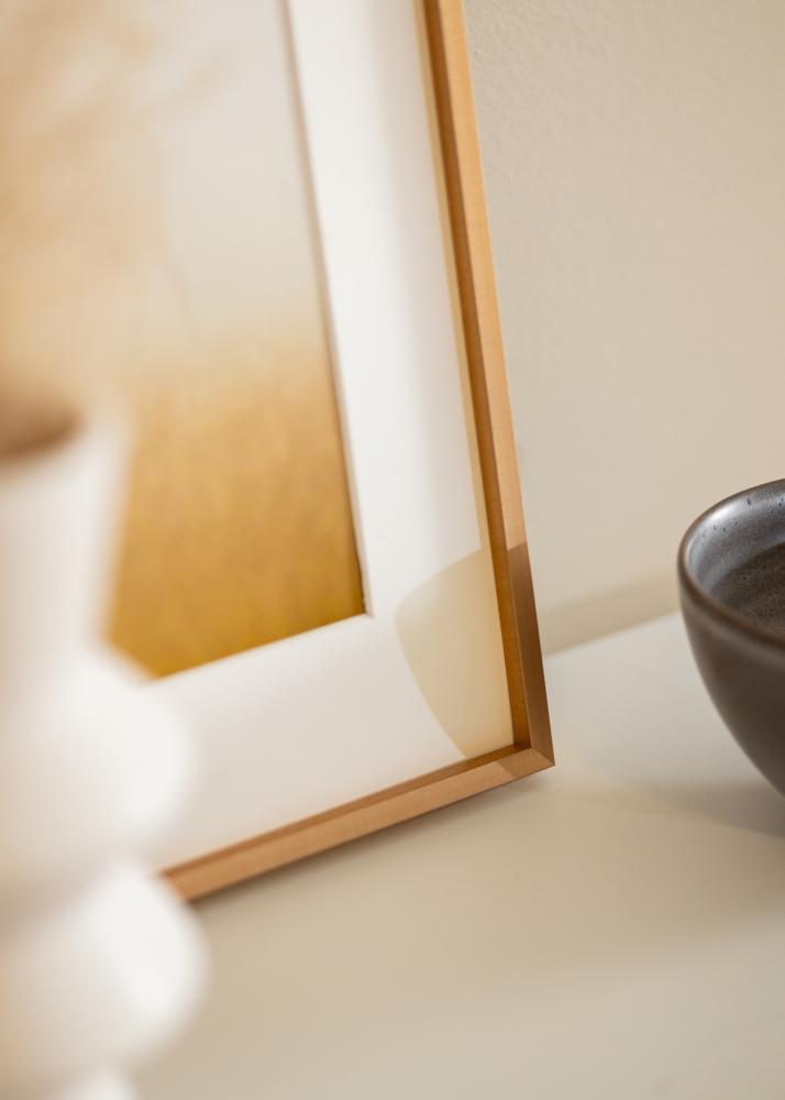 Cornice Nielsen Premium Alpha Spazzolato Ambra - Dimensioni personalizzabili