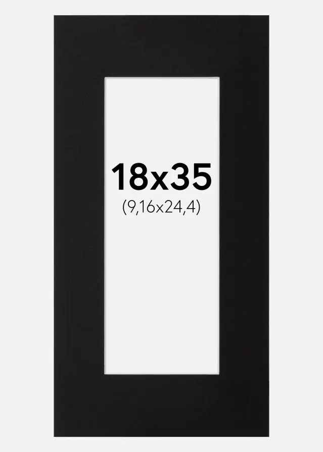 Passe-partout Canson Nero (Bordo interno bianco) 18x35 cm (9,16x24,4)