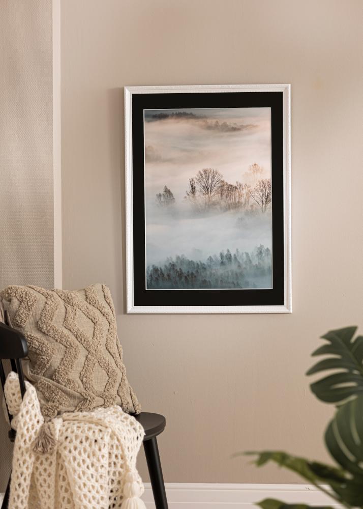 Cornice Abisko Bianco 24x30 cm - Passe-partout Nero 18x24 cm