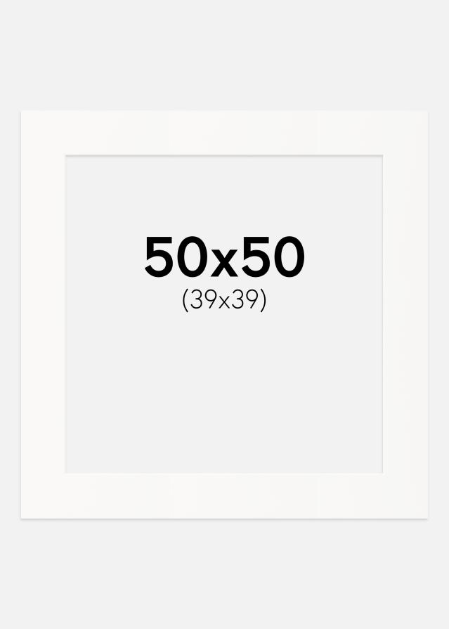 Passe-partout Offwhite (Bordo interno bianco) 50x50 cm (39x39)