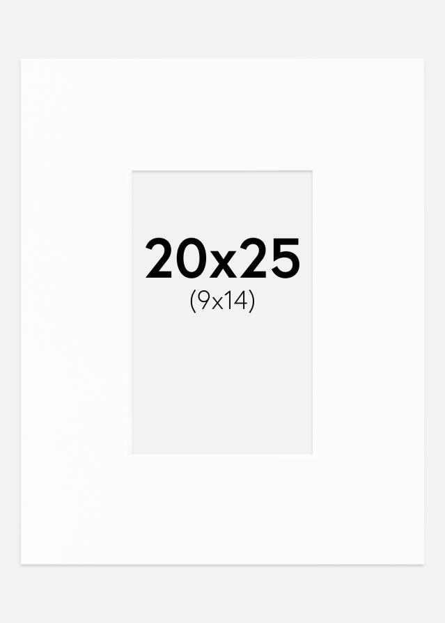 Passe-partout XL Bianco (Bordo interno bianco) 20x25 cm (9x14)