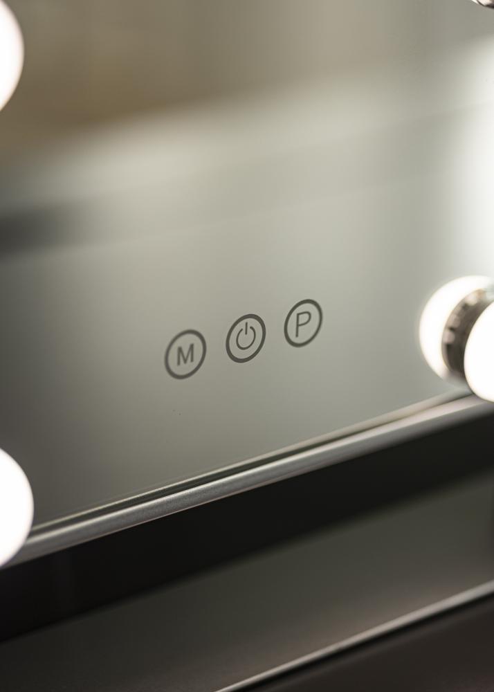 KAILA Specchio per trucco Hollywood 6 Argento 25x30 cm