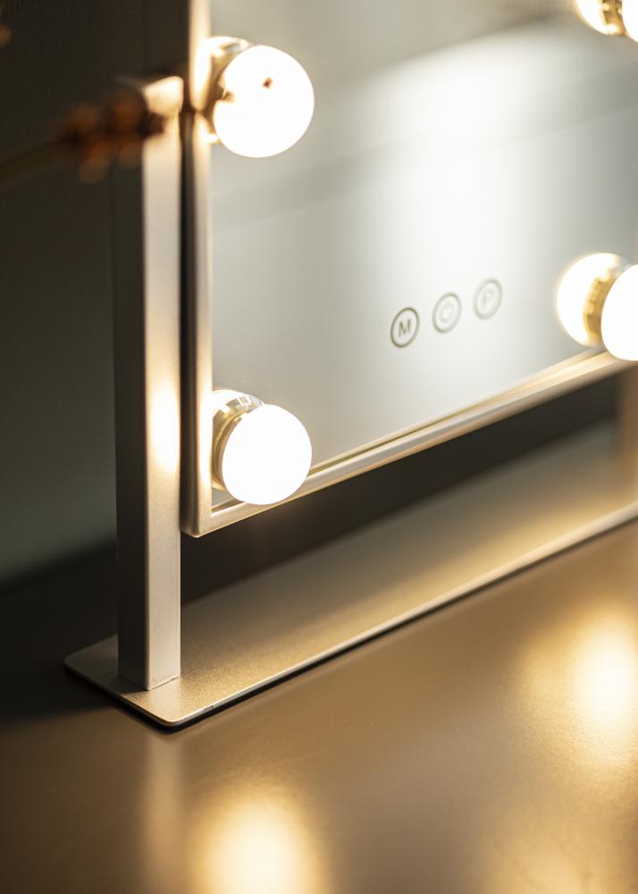 KAILA Specchio per trucco Hollywood 6 Argento 25x30 cm