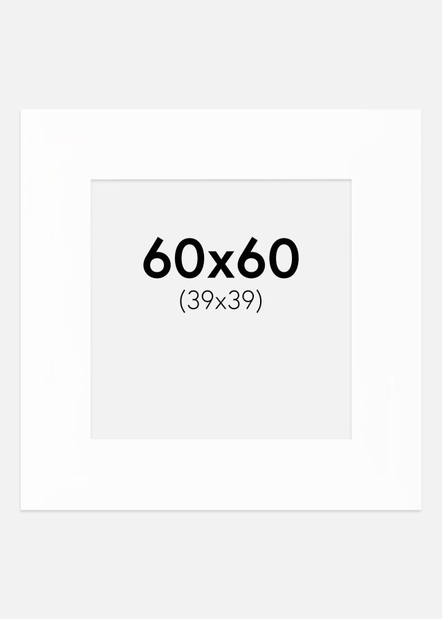 Passe-partout XL Bianco (Bordo interno bianco) 60x60 cm (39x39)