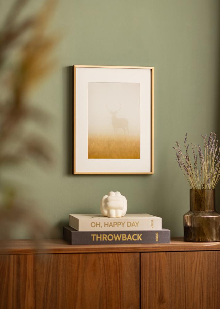 Cornice Nielsen Premium Alpha Spazzolato Ambra - Dimensioni personalizzabili