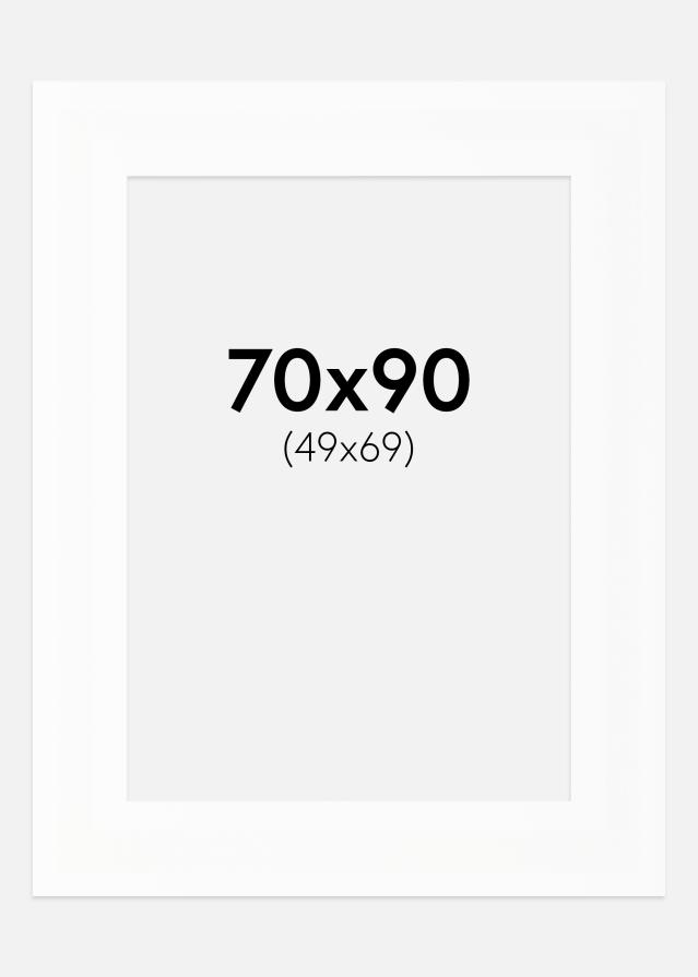 Passe-partout XL Bianco (Bordo interno bianco) 70x90 cm (49x69)
