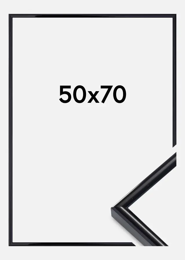 Cornice Victoria Vetro acrilico Nero 50x70 cm