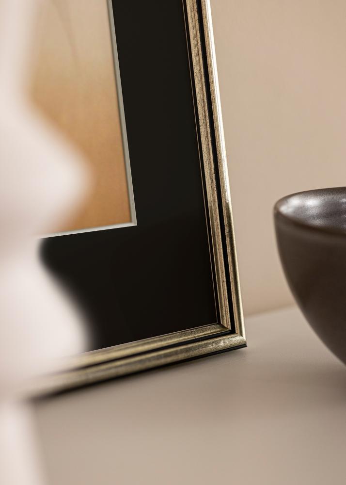Cornice Horndal Argento 24x30 cm - Passe-partout Nero 18x24 cm