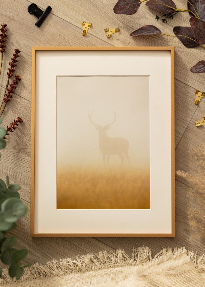 Cornice Nielsen Premium Alpha Spazzolato Ambra - Dimensioni personalizzabili