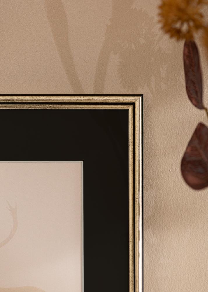 Cornice Horndal Argento 24x30 cm - Passe-partout Nero 18x24 cm