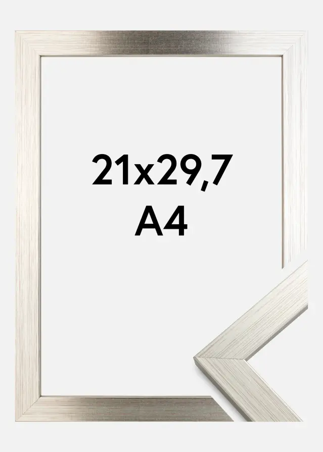 Cornice Silver Wood 21x29,7 cm (A4)