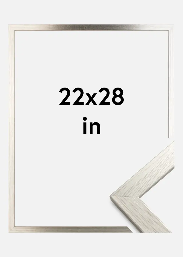 Cornice Silver Wood 22x28 inches (55,88x71,12 cm)