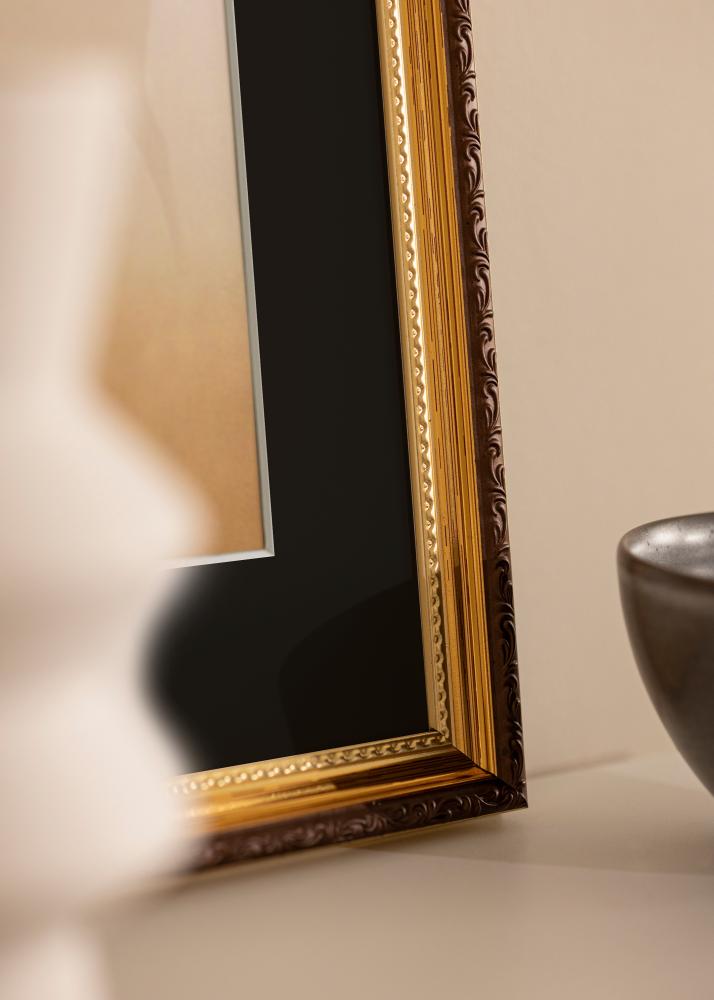 Cornice Abisko Oro 40x50 cm - Passe-partout Nero 27x35 cm