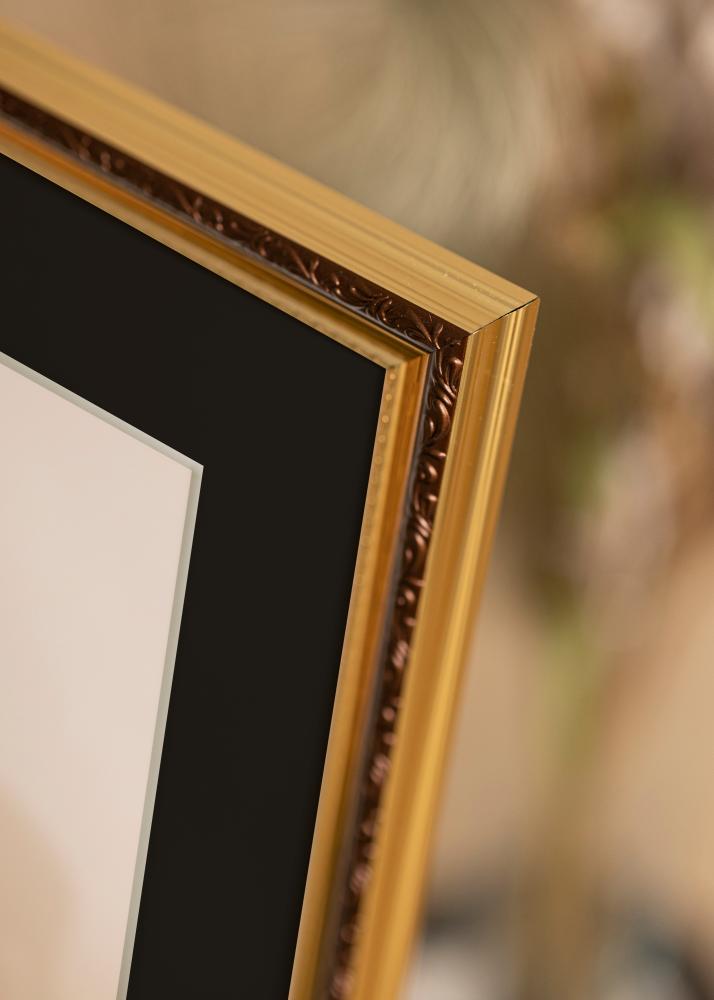 Cornice Abisko Oro 40x50 cm - Passe-partout Nero 27x35 cm