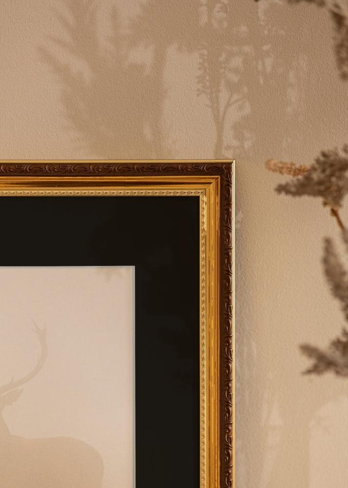 Cornice Abisko Oro 40x50 cm - Passe-partout Nero 27x35 cm