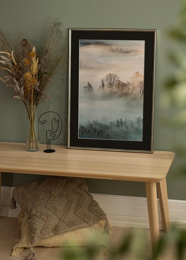 Cornice Horndal Argento 24x30 cm - Passe-partout Nero 18x24 cm