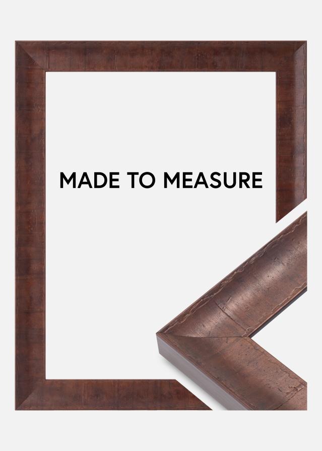 Cornice Ribe Marrone Impiallacciatura di radica - Dimensioni personalizzabili