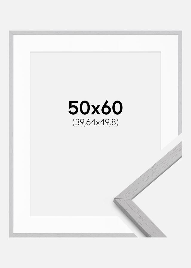 Cornice Edsbyn Grey 50x60 cm - Passe-partout Bianco 16x20 inches