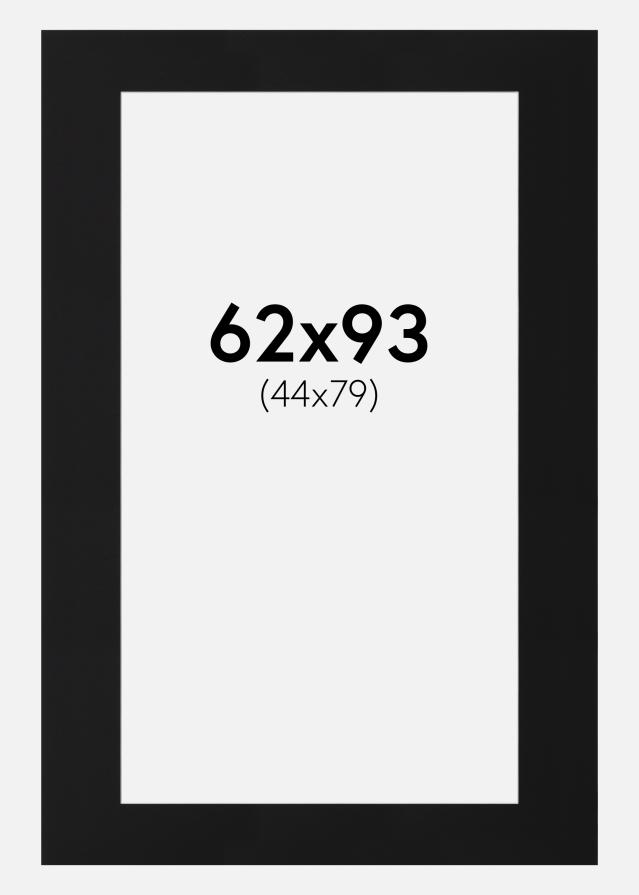 Passe-partout Nero Standard (Bordo interno bianco) 62x93 cm (44x79)