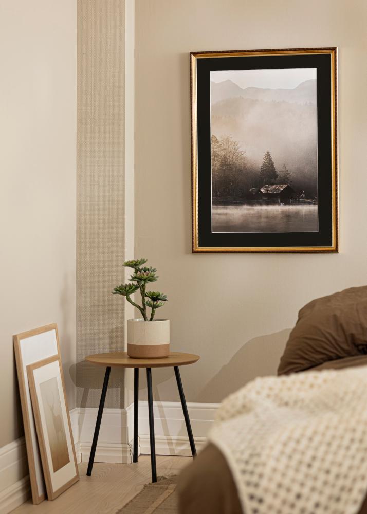 Cornice Abisko Oro 40x50 cm - Passe-partout Nero 27x35 cm