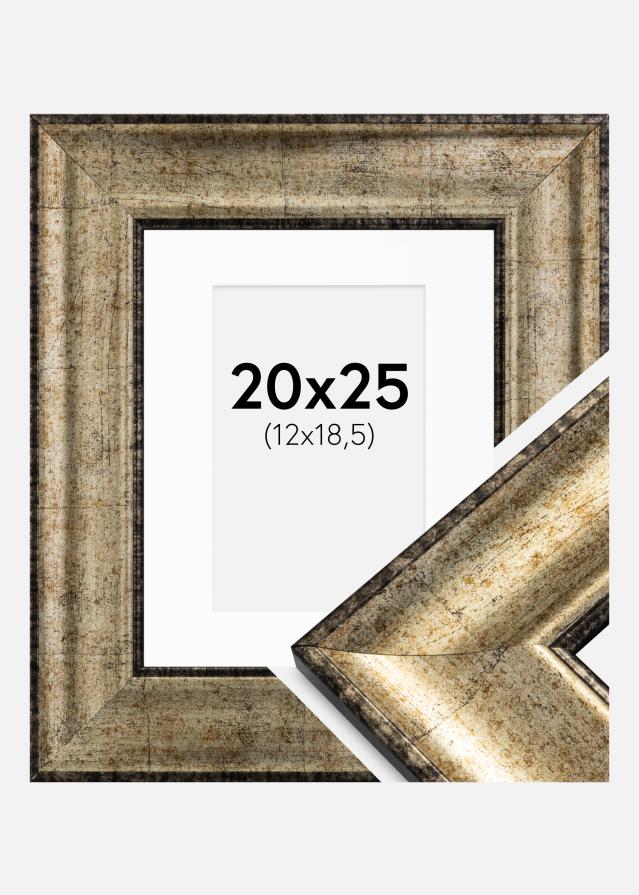 Cornice Saltsjöbaden Oro antico 20x25 cm - Passe-partout Bianco 13x19,5 cm