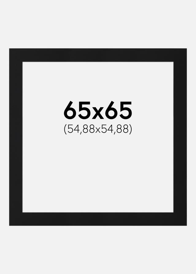 Passe-partout Nero Standard (Bordo interno bianco) 65x65 cm (54,88x54,88)