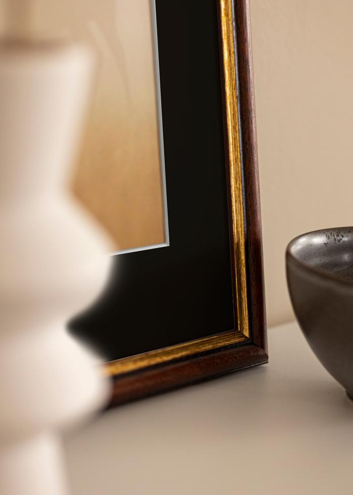 Cornice Siljan Marrone 40x50 cm - Passe-partout Nero 27x35 cm