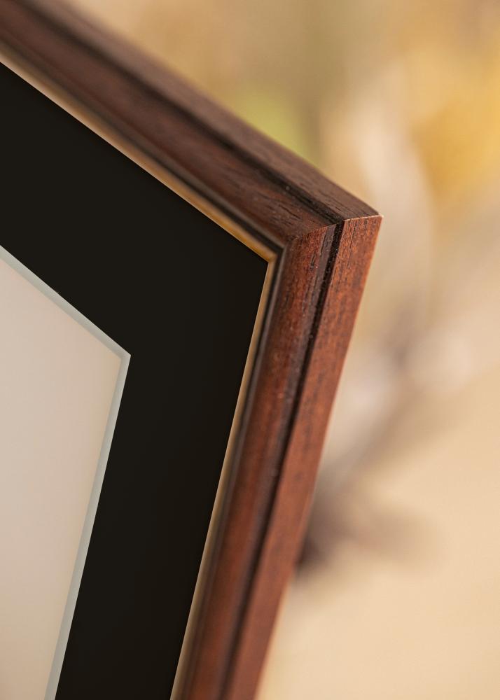 Cornice Siljan Marrone 40x50 cm - Passe-partout Nero 27x35 cm