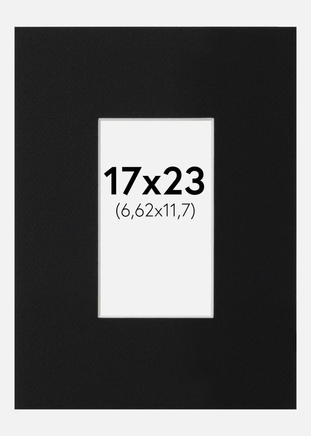 Passe-partout Nero Standard (Bordo interno bianco) 17x23 cm (6,62x11,7)