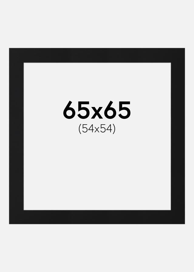 Passe-partout Nero Standard (Bordo interno bianco) 65x65 cm (54x54)