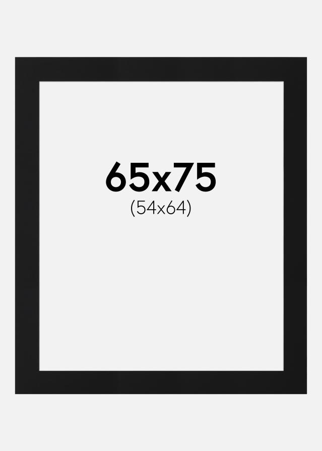 Passe-partout Nero Standard (Bordo interno bianco) 65x75 cm (54x64)