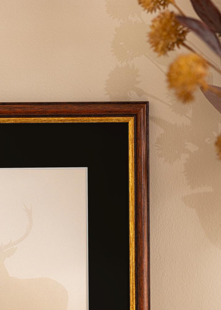 Cornice Siljan Marrone 40x50 cm - Passe-partout Nero 27x35 cm