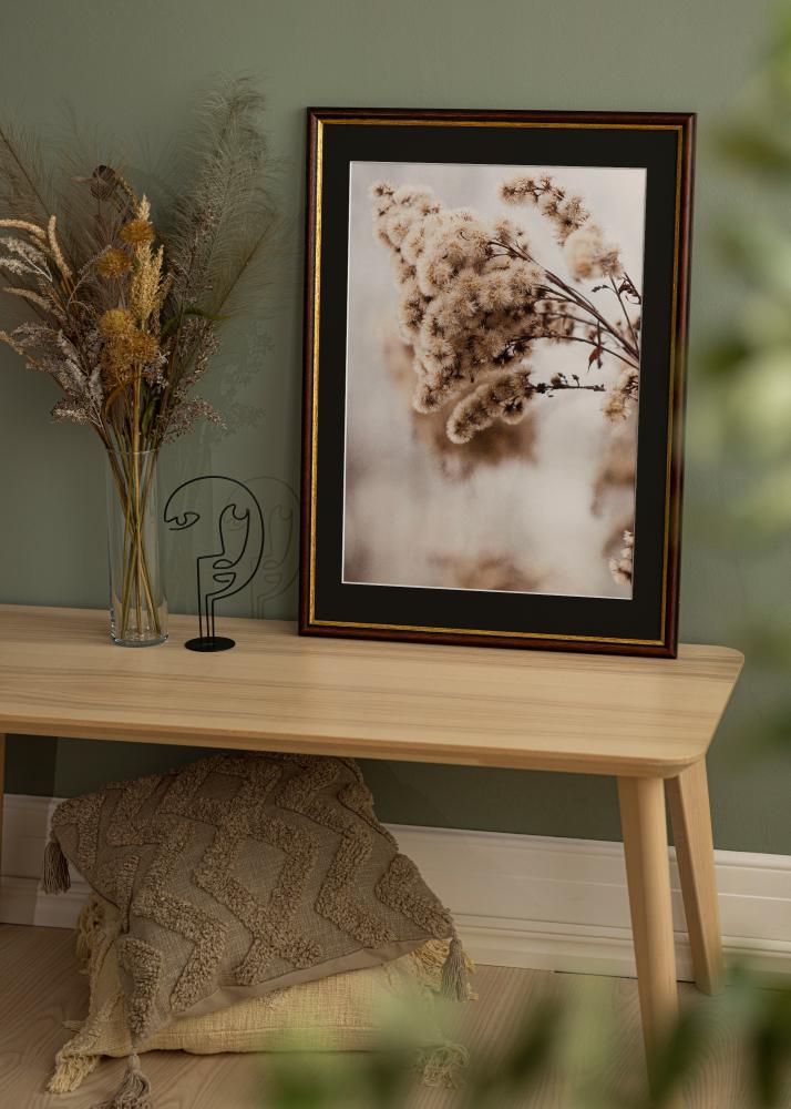 Cornice Siljan Marrone 40x50 cm - Passe-partout Nero 27x35 cm