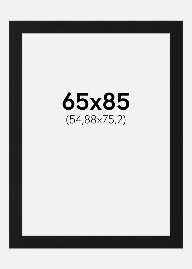 Passe-partout Nero Standard (Bordo interno bianco) 65x85 cm (54,88x75,2)