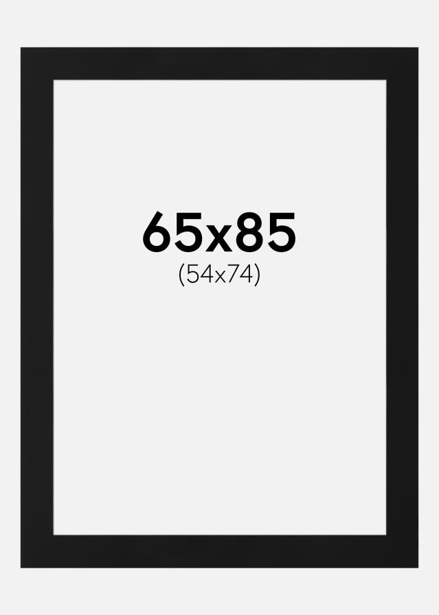Passe-partout Nero Standard (Bordo interno bianco) 65x85 cm (54x74)