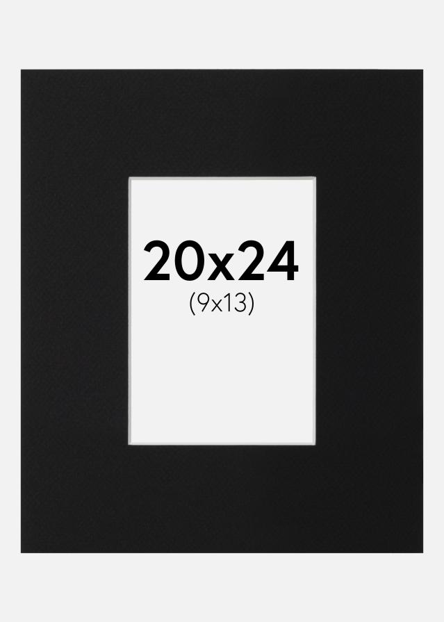 Passe-partout Nero Standard (Bordo interno bianco) 20x24 cm (9x13)