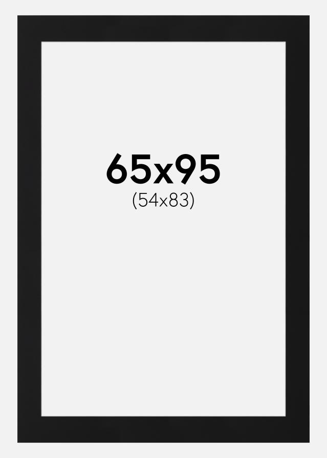 Passe-partout Nero Standard (Bordo interno bianco) 65x95 cm (54x83)